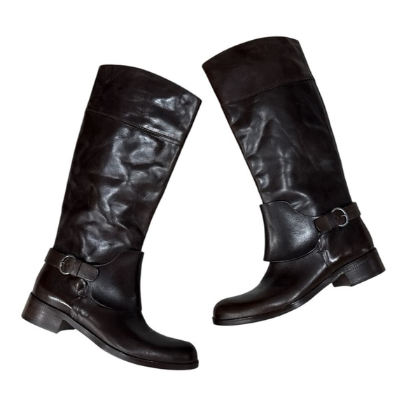 Vic Matie Harness Tall Riding Boot Espresso Brown size 36 US 6 made in Italy - Picture 5 of 13